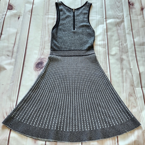 41 Hawthorn "Zander Sweater Dress" Thick Knit Grey Black White Women's Size L - Picture 7 of 11